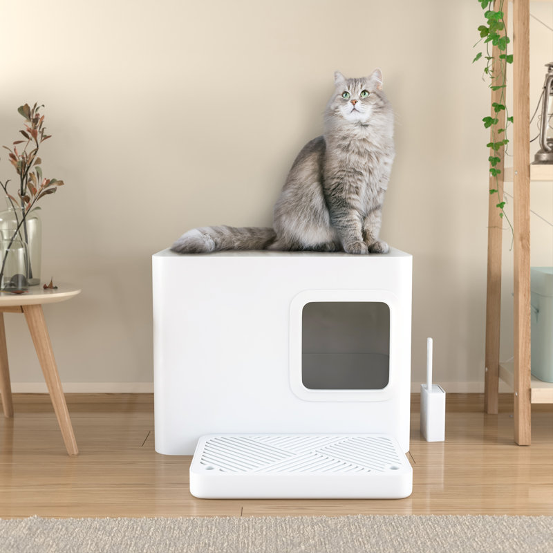 Archie & Oscar™ Plastic Cat Litter Box Enclosure with Scoop & Reviews